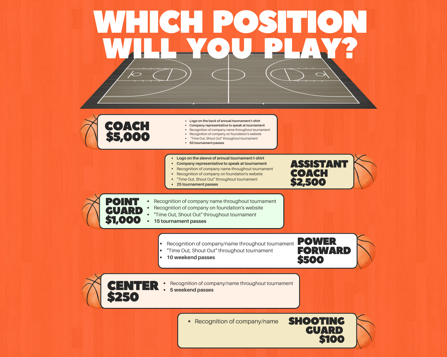 Colorful Playful Bold Style Events Schedule Flyer (9 x 16 in) (5 x 4 in)